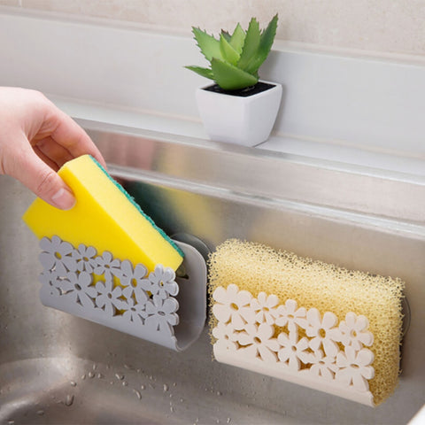 Sponge Holder Rack Soap Storage Kitchen Bathroom